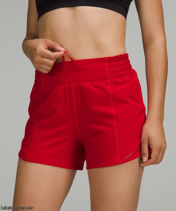 Lululemon Damen DELULU267 | Hotty Hot High-rise Lined Short 4 Dark Red